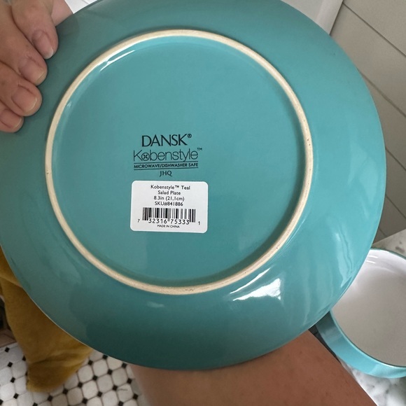 Dansk Kobenstyle turquoise salad plate New - Picture 2 of 3